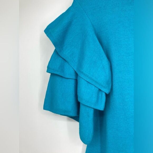 Ashro Turquoise Bodycon Knit Dress Size M - Picture 3 of 5